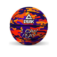 BALLON TAILLE 7 "CAMO" VIOLET/JAUNE/ORANGE PEAK