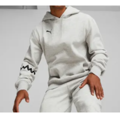 SWEAT CAPUCHE HOOPS GRIS PUMA