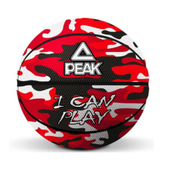 BALLON TAILLE 7 "CAMO" ROUGE/BLANC/NOIR PEAK