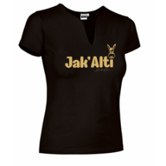 T - SHIRT FEMME NOIR COL TUNIQUE JAK ' ALTI