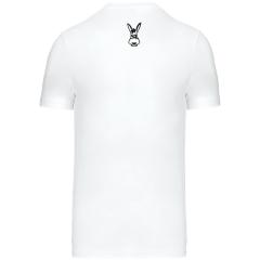 T SHIRT MEN BLANC  JAK ' ALTI LOGO VENTRE ROUGE/NOIR