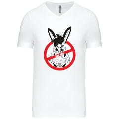 T SHIRT MEN BLANC  JAK ' ALTI LOGO VENTRE ROUGE/NOIR