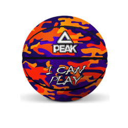 BALLON TAILLE 7 "CAMO" VIOLET/JAUNE/ORANGE PEAK