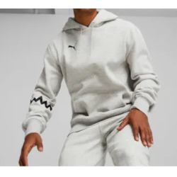 SWEAT CAPUCHE HOOPS GRIS PUMA