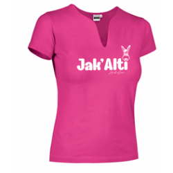 T-SHIRT FEMME ROSE COL TUNIQUE JAK 'ALTI