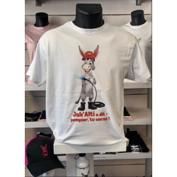 T - SHIRT MEN BLANC JAK 'ALTI POMPIERS