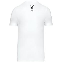T SHIRT MEN BLANC  JAK ' ALTI LOGO VENTRE ROUGE/NOIR