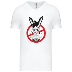 T SHIRT MEN BLANC  JAK ' ALTI LOGO VENTRE ROUGE/NOIR