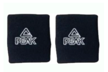 PAIRE DE BRACELETS DE TRANSPIRATION NOIR PEAK